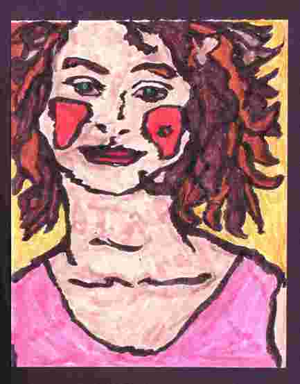 SP- Filzstift, Papier, 12,5x10 cm